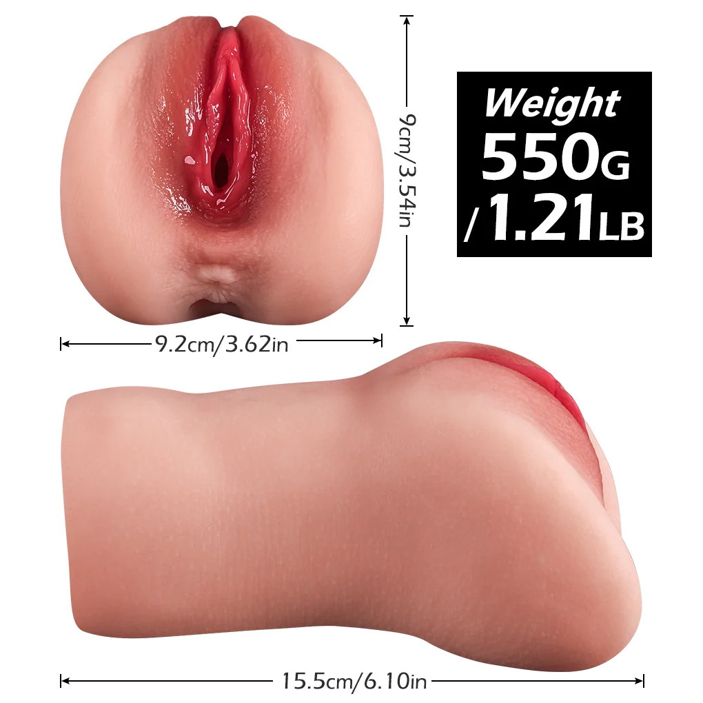 1.83LB Virgin Realistic Tight Vagina & Anus Pussy Male Stroker - Image 8