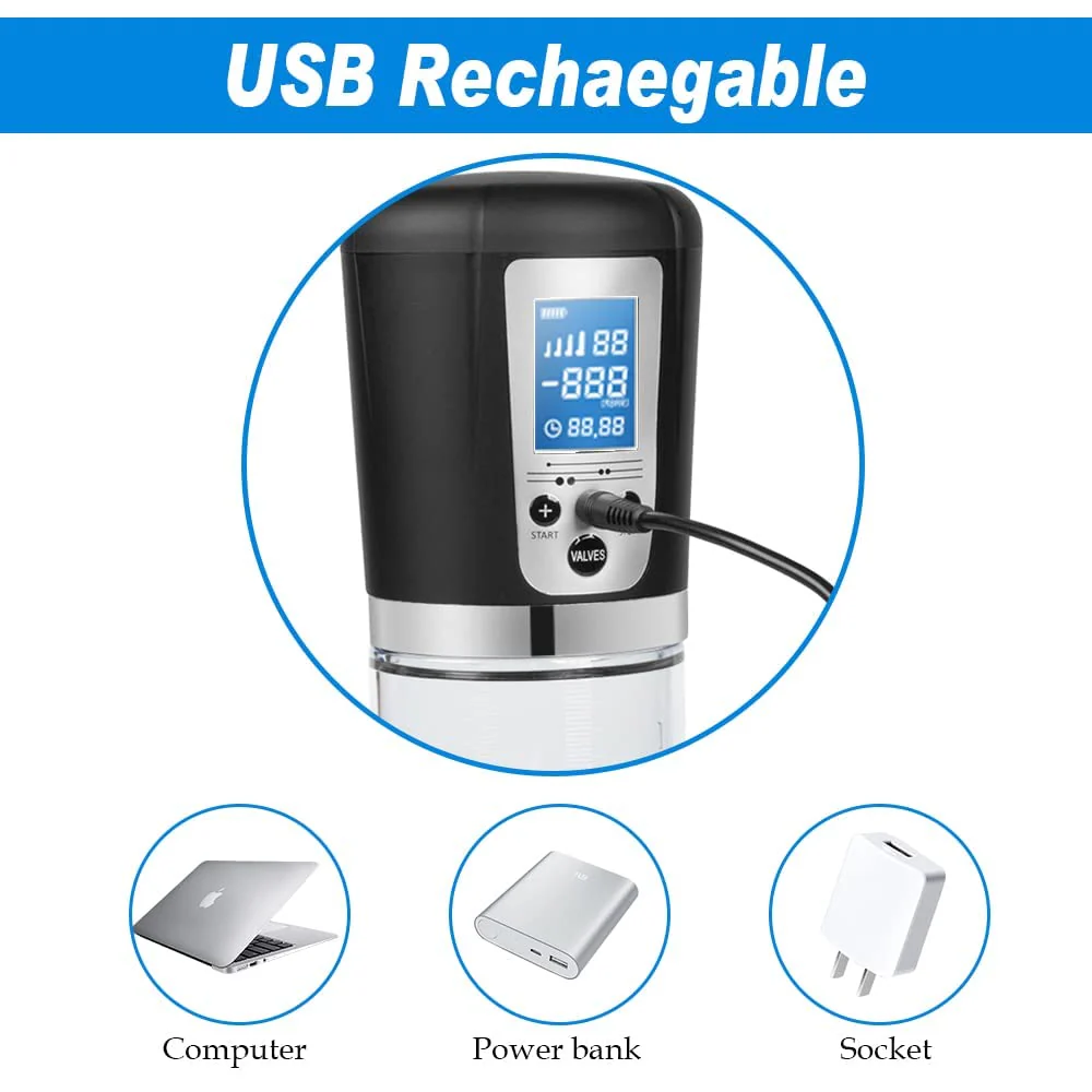 Electric Penis Vacuum Pump with 4 Suction Intensities Rechargeable - Image 3