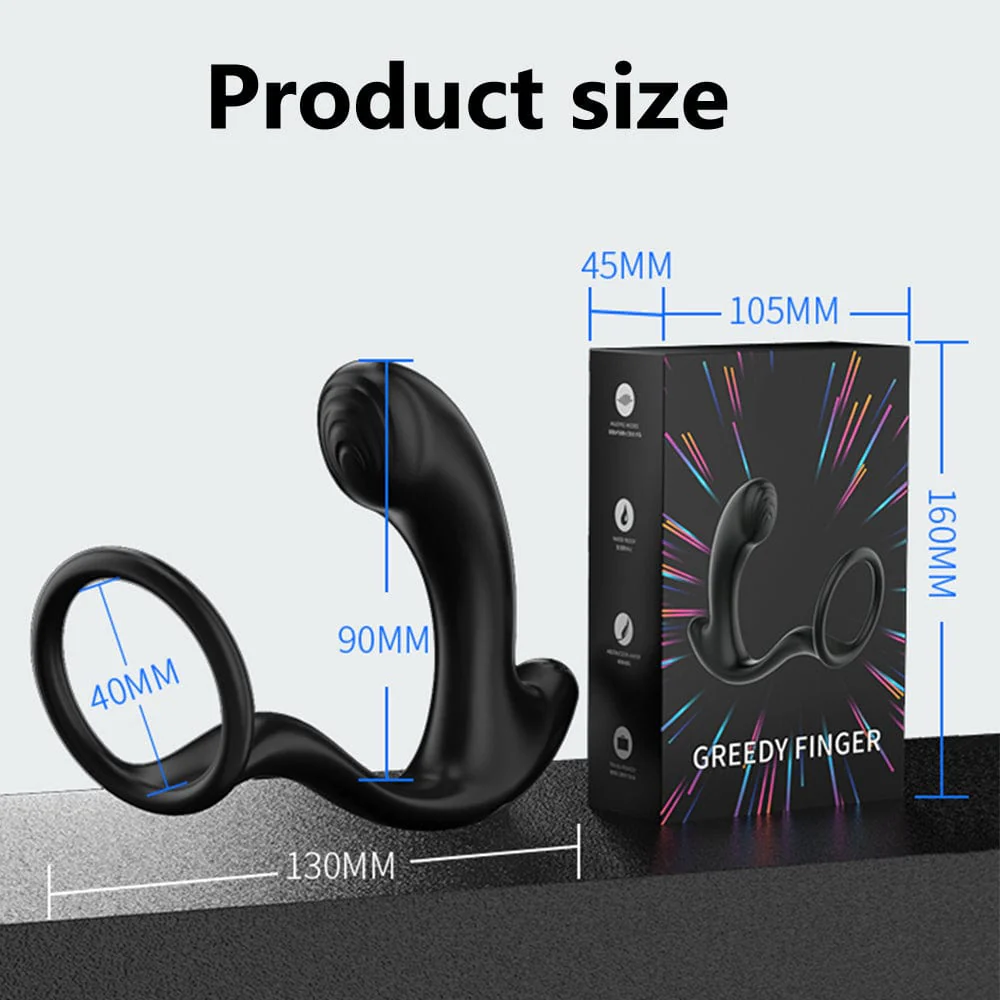 Greedy Finger Male Vibrating Clip Prostate Massager With Cock Ring - Image 11