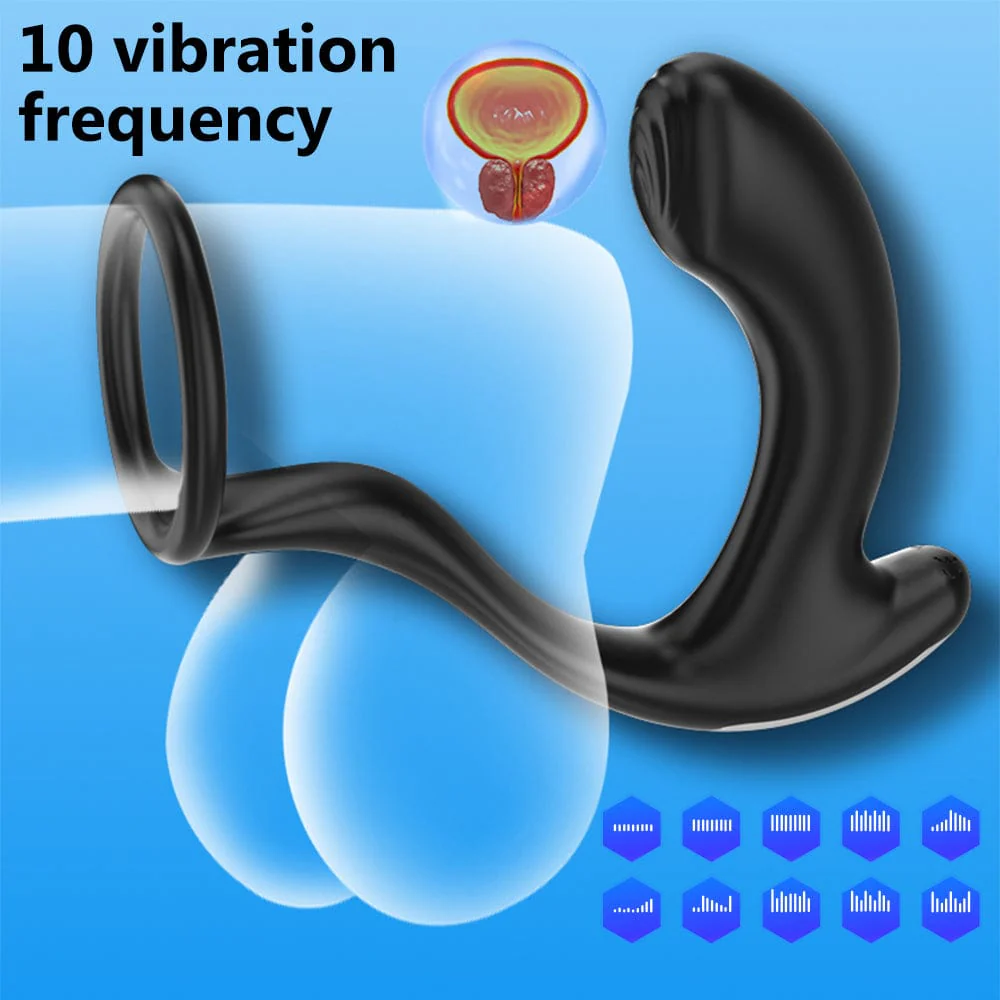 Greedy Finger Male Vibrating Clip Prostate Massager With Cock Ring - Image 7