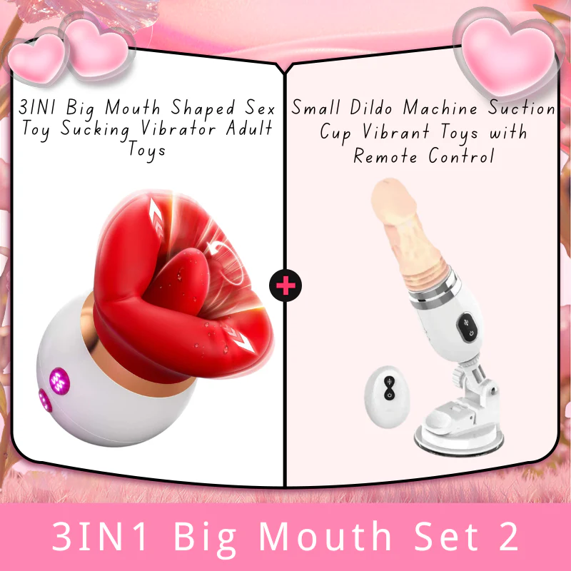 3IN1 Big Mouth Shaped Sex Toy Sucking Vibrator Adult Toys - Image 10