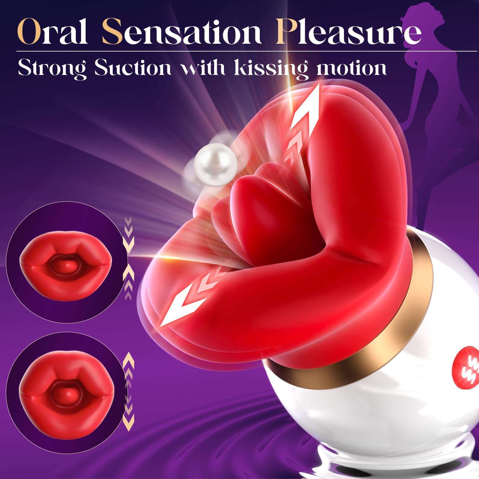 3IN1 Big Mouth Shaped Sex Toy Sucking Vibrator Adult Toys - Image 5