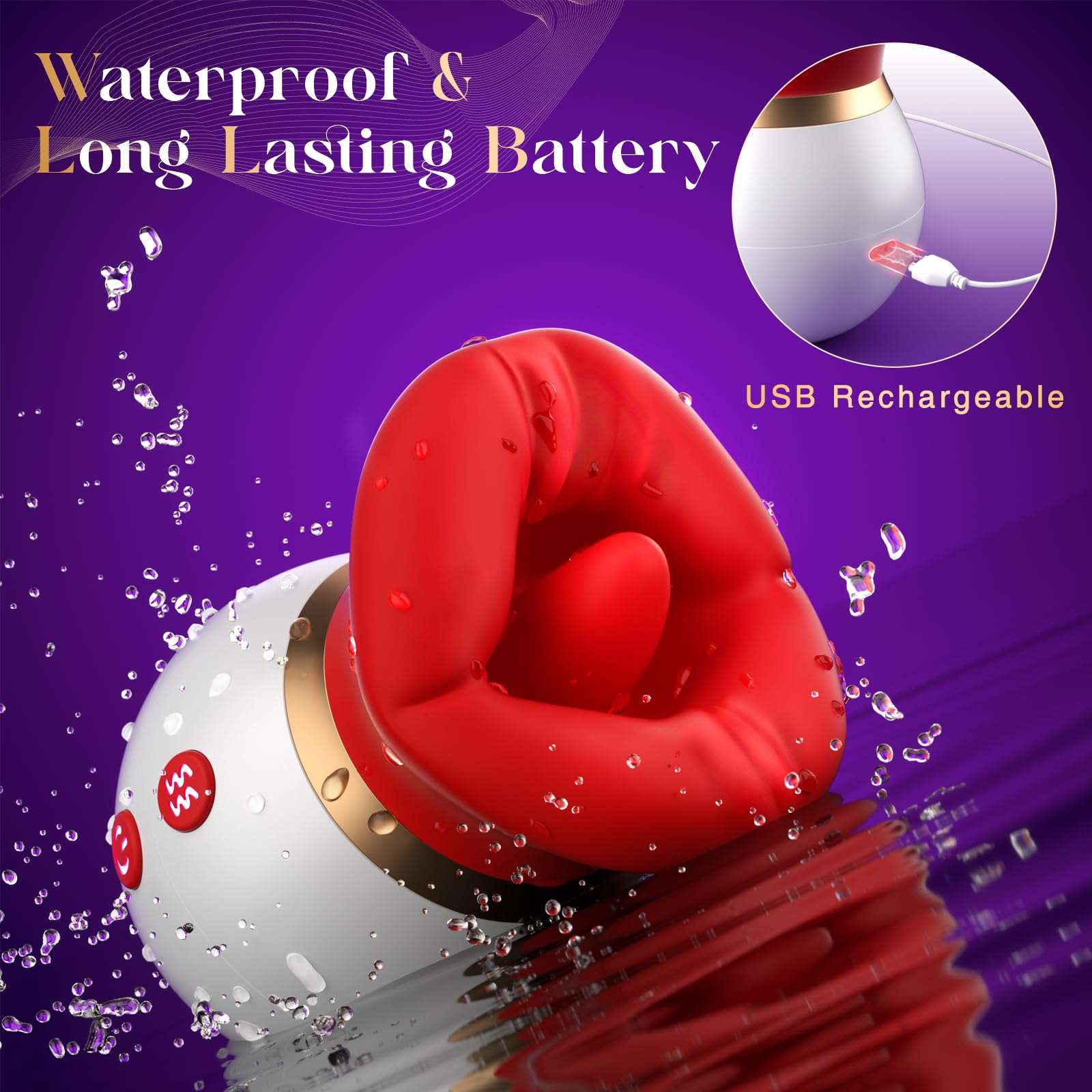 3IN1 Big Mouth Shaped Sex Toy Sucking Vibrator Adult Toys - Image 7