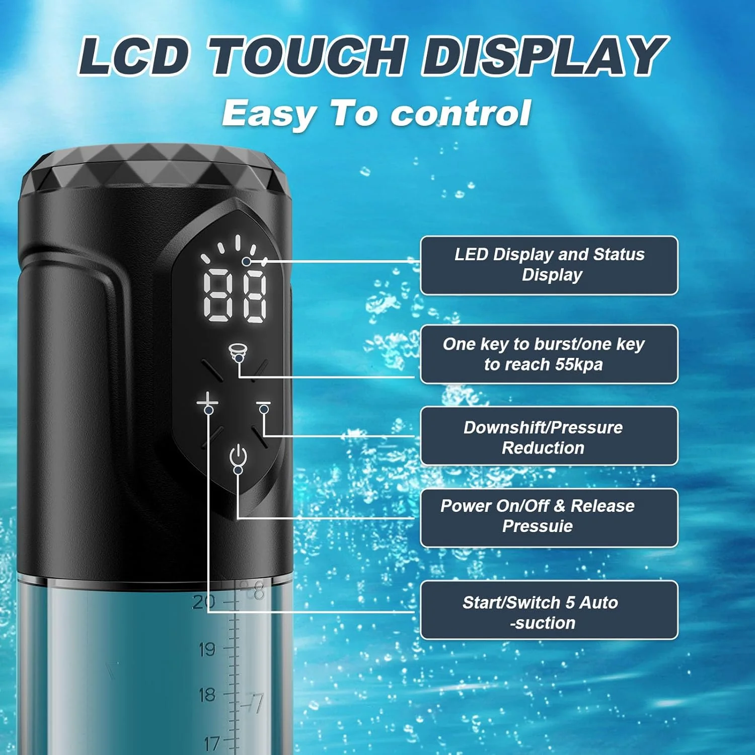 5 Suction 5 Pressure Penis Pump Male Sex Stroker - Image 6