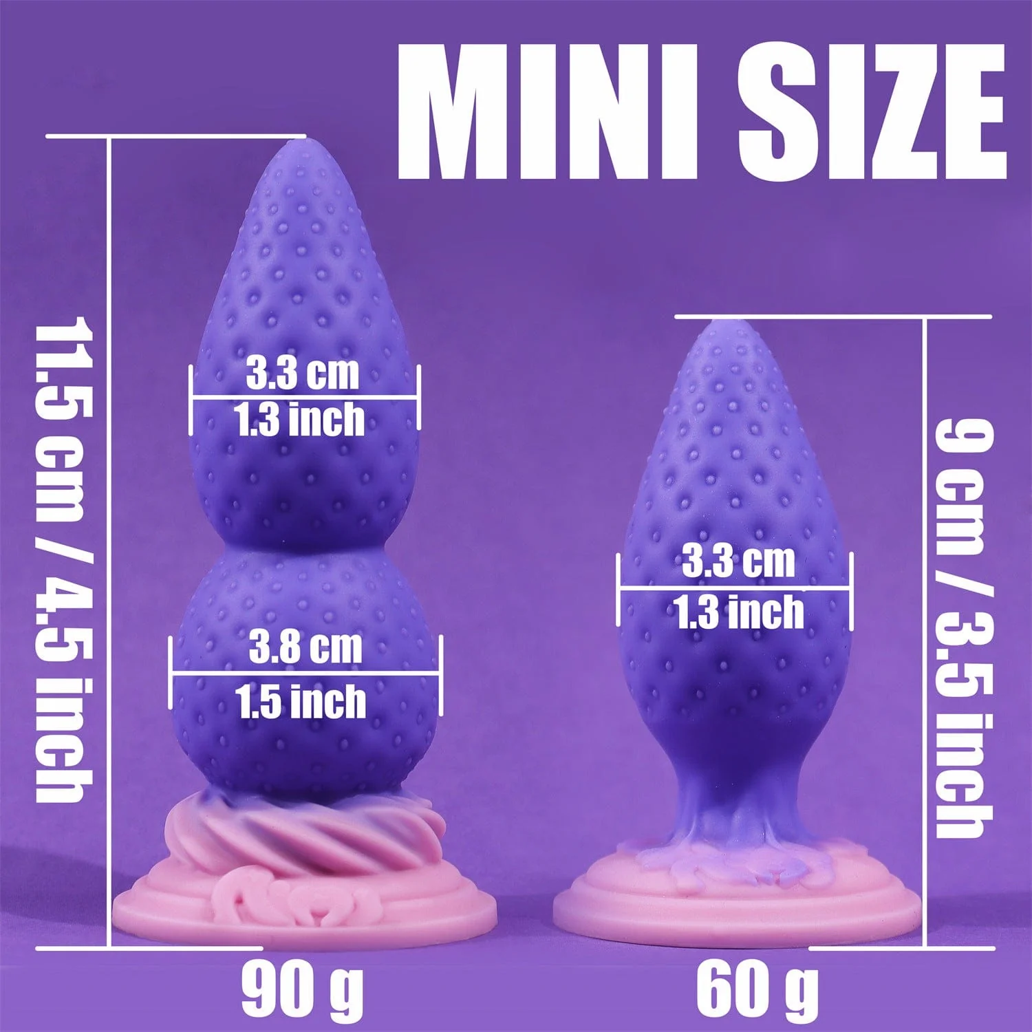 AIMITEX Strawberry Butt Plug Silicone Anal Sex Toy - Image 7