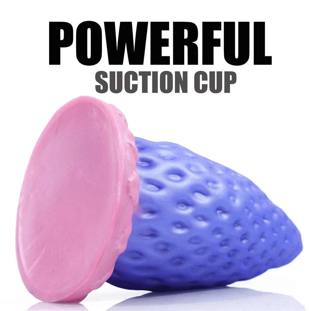 AIMITEX Super Large Strawberry Silicone Butt Plug Anal Sex Toy - Image 3