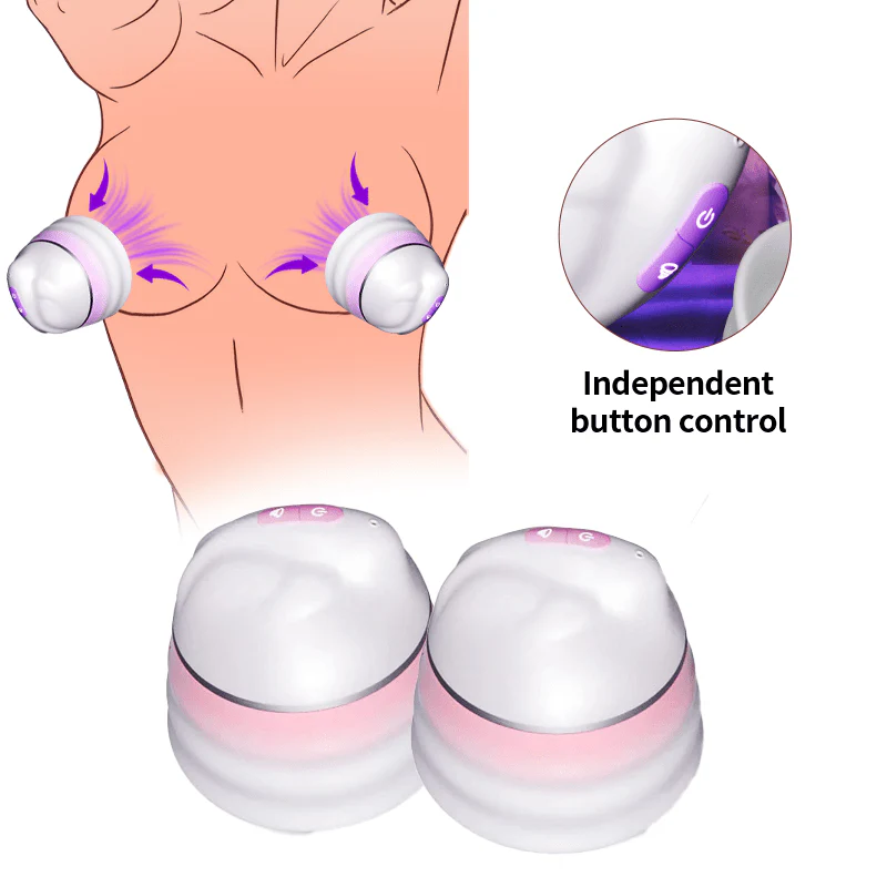 Angel 5 Vacuum Suction 10 Vibration Breast Massagers With Remote (A Pair) - Image 5