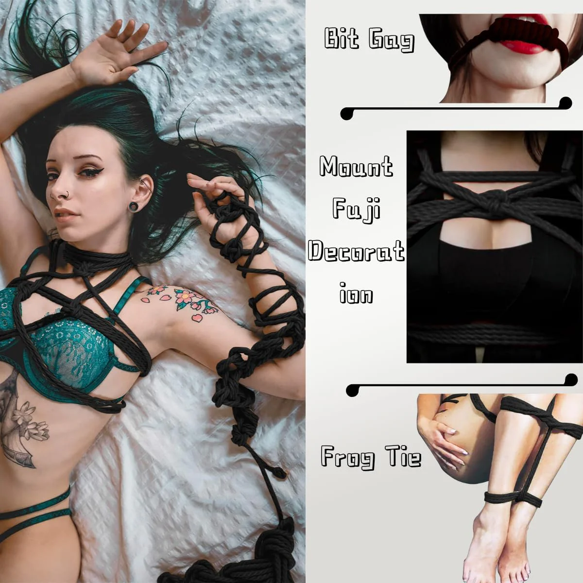 BDSM Bondage Rope Sex Restraints SM Starter Set 32 Feet/10m - Image 3