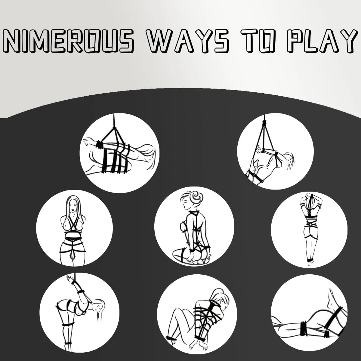 BDSM Bondage Rope Sex Restraints SM Starter Set 32 Feet/10m - Image 6