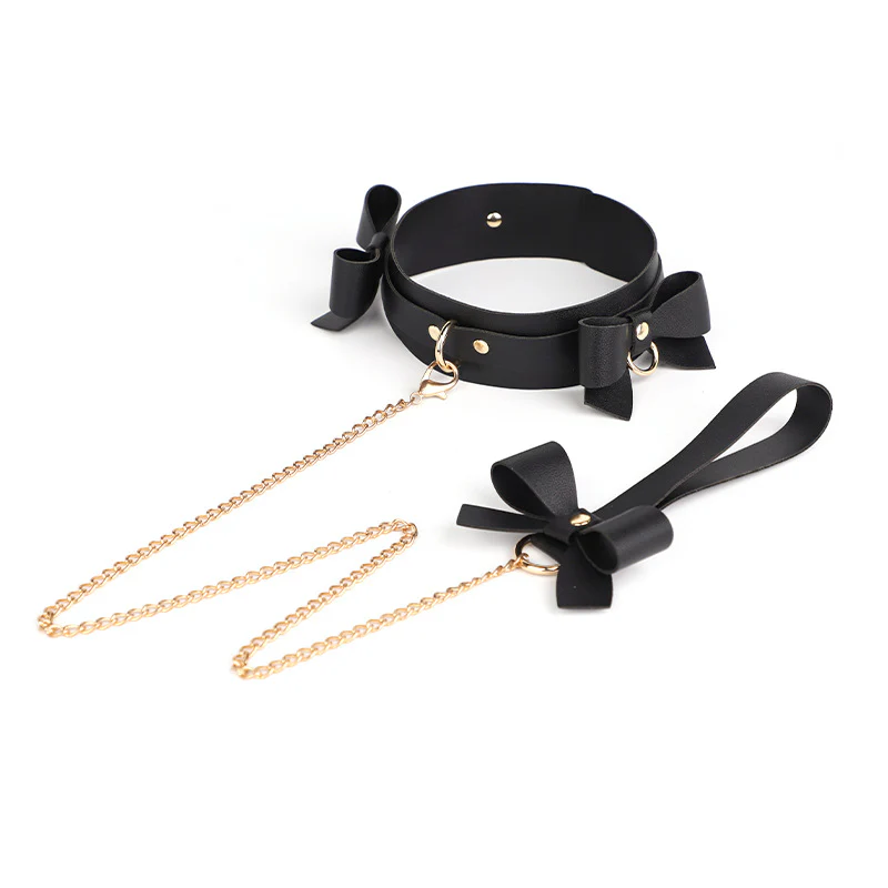 BDSM Bowknot PU Leather Bondage Kits Accessories - Image 8