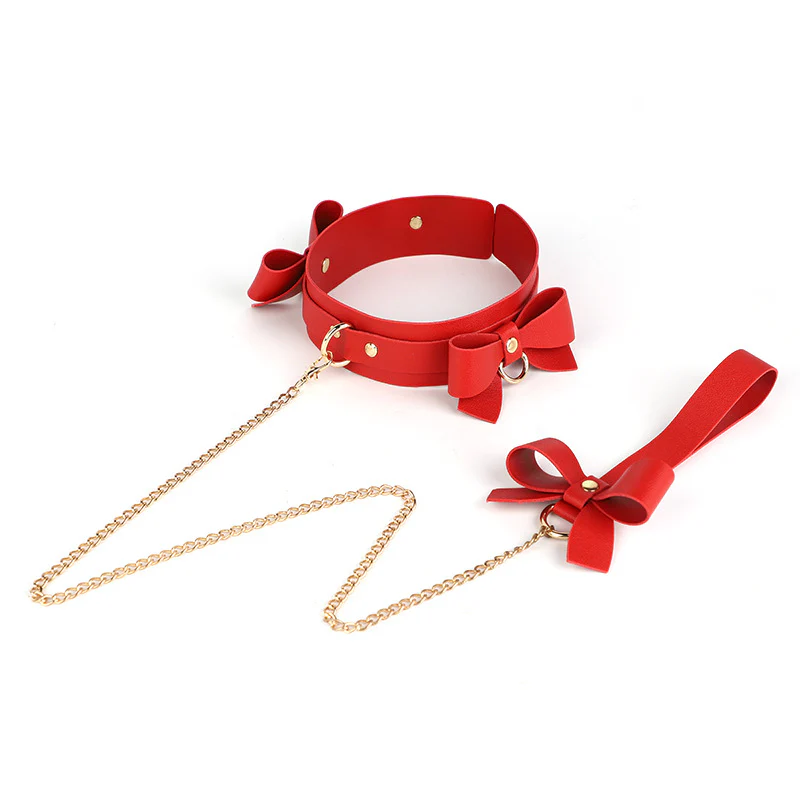 BDSM Bowknot PU Leather Bondage Kits Accessories - Image 9