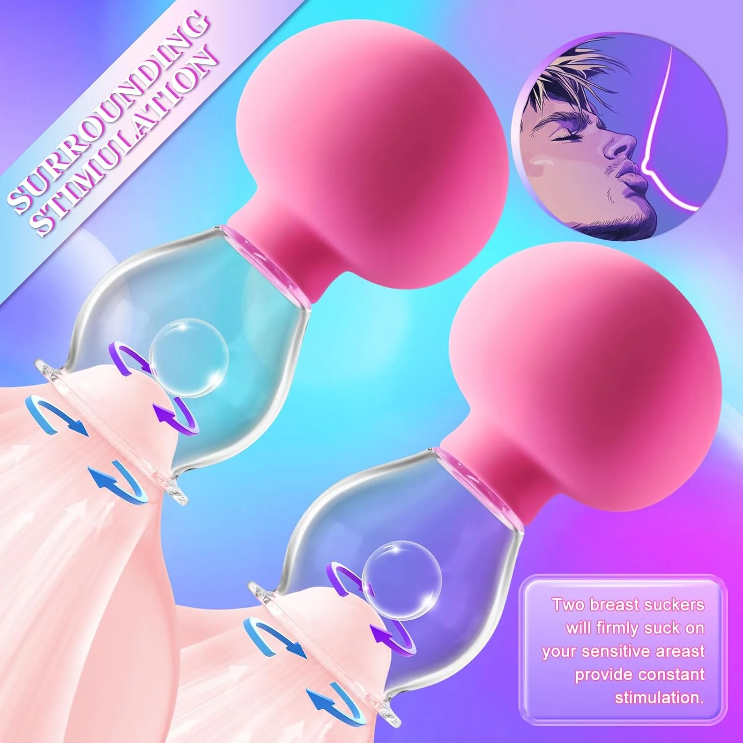 BDSM Manual Suction Nipple Stimulator (1 Pair) - Image 4
