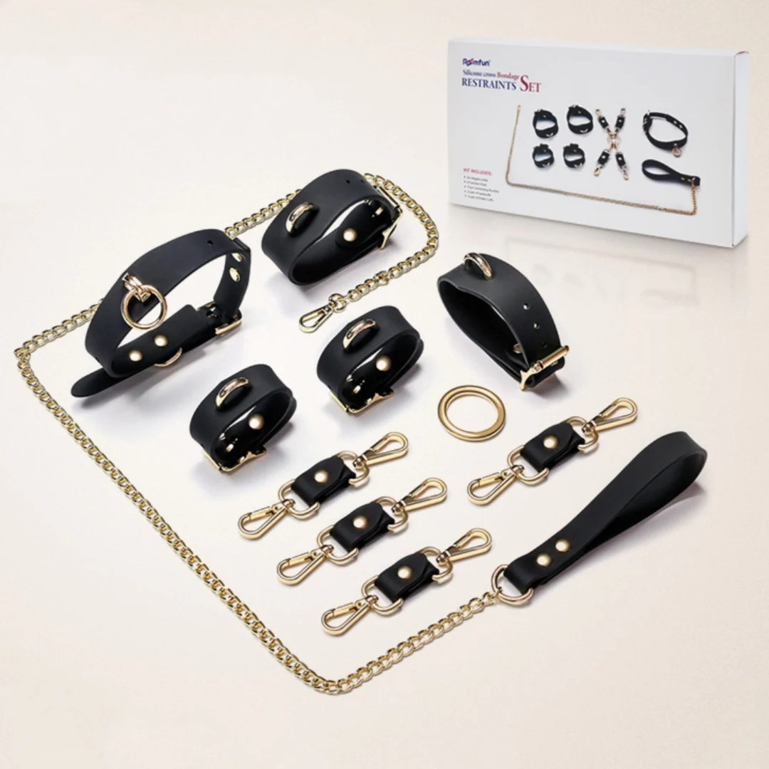 BDSM Silicone Cross Buckle Bondage Kit - Image 10