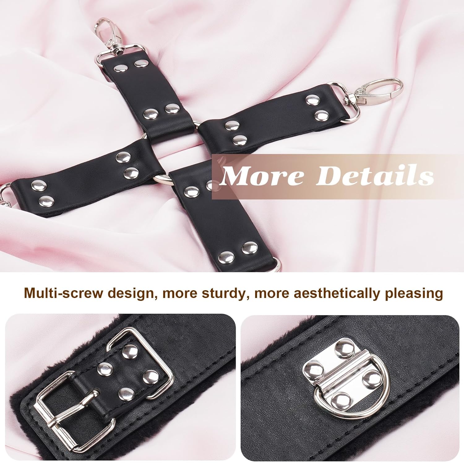 [Big Sale]11PCS BDSM Kit Sex Bondage Restraints Toys for Men Women and Couples Foreplay - Image 8