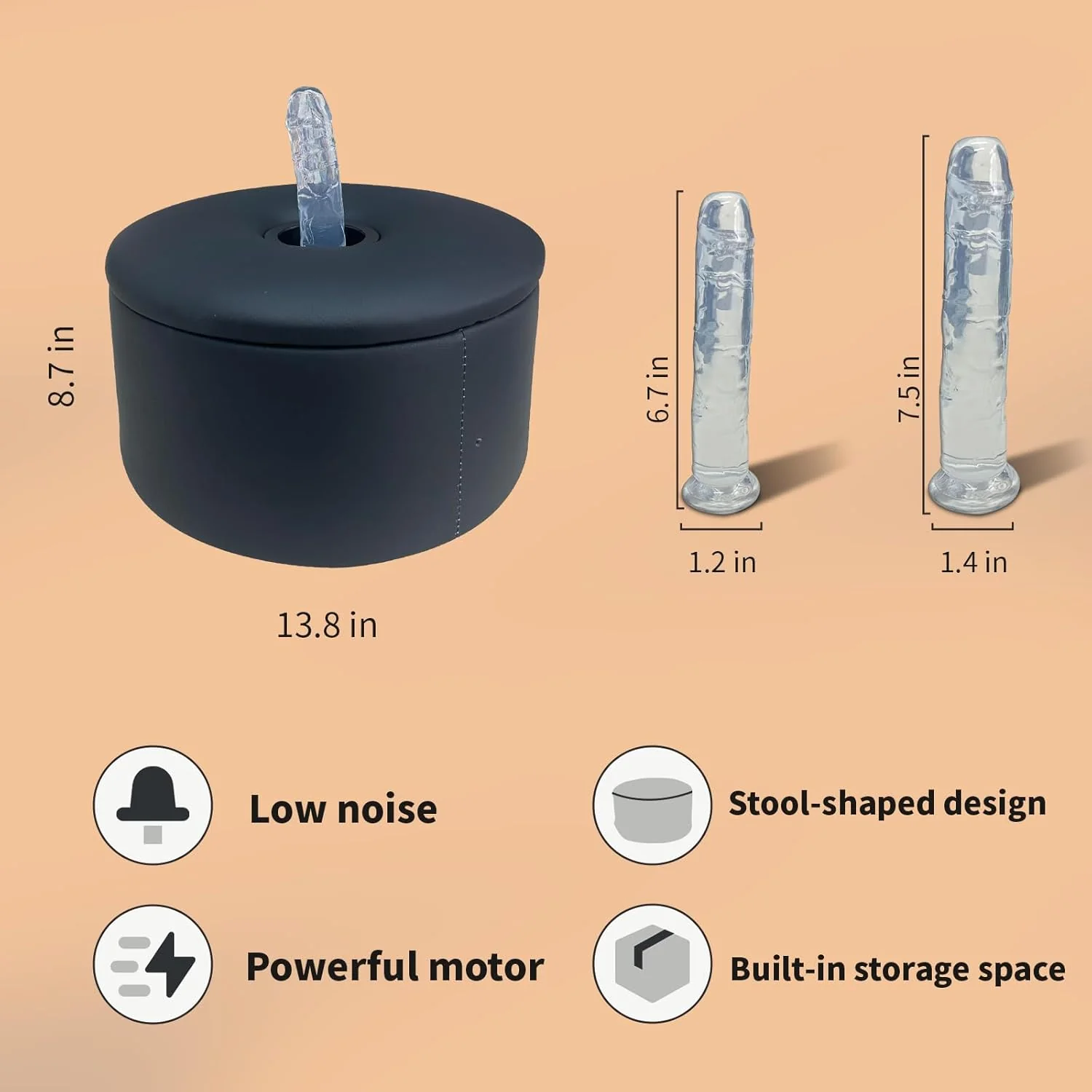 Black Stool Thrusting Sex Machine With Remote Control - Image 9