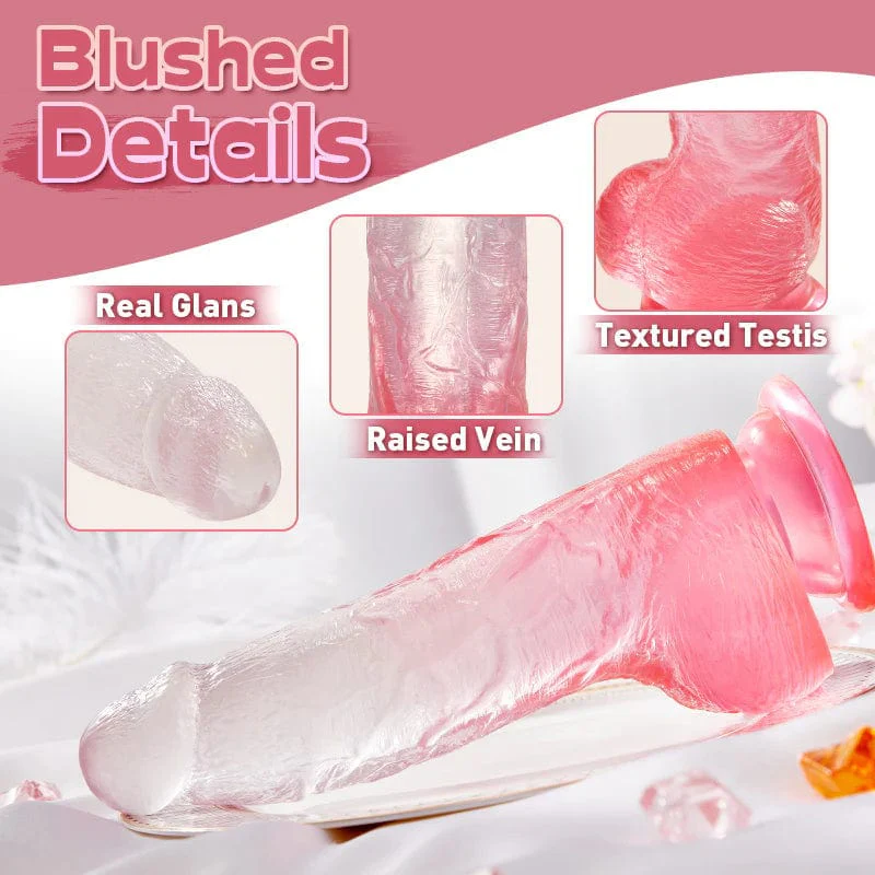 Crystal Jelly Dildo With Strong Suction Cup Huge Dildo 8 Inch - Image 5