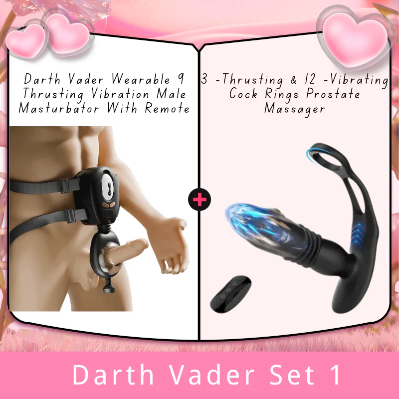 Darth Vader Wearable 9 Thrusting Vibration Male Masturbator With Remote - Image 10