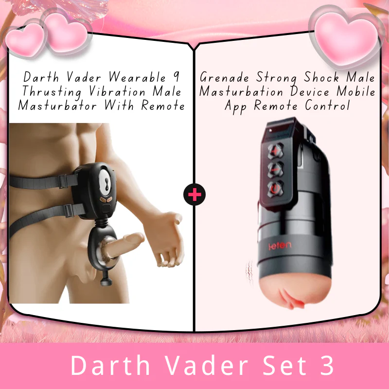 Darth Vader Wearable 9 Thrusting Vibration Male Masturbator With Remote - Image 12