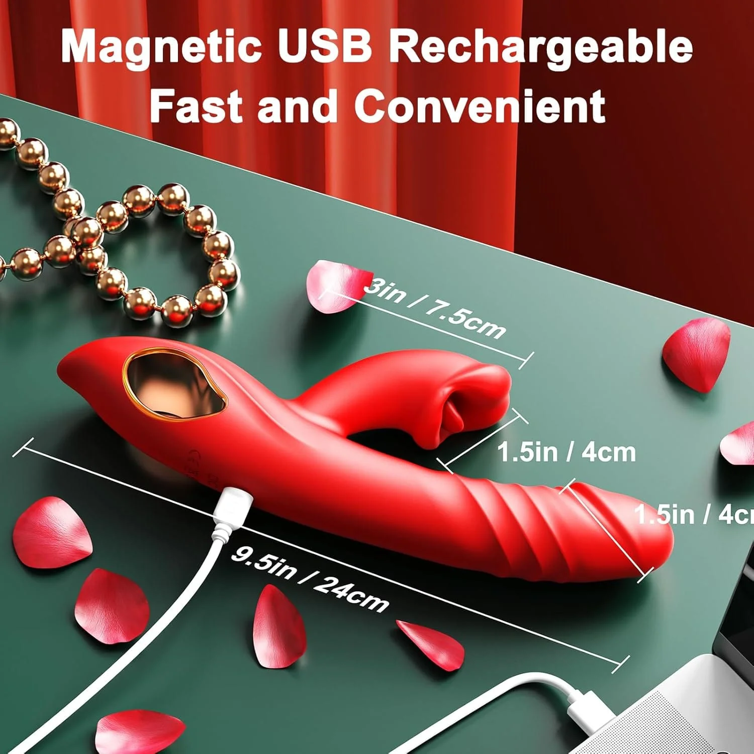 G Spot Vibrators Tongue Clitoral Stimulator Thrusting Dildo - Image 6