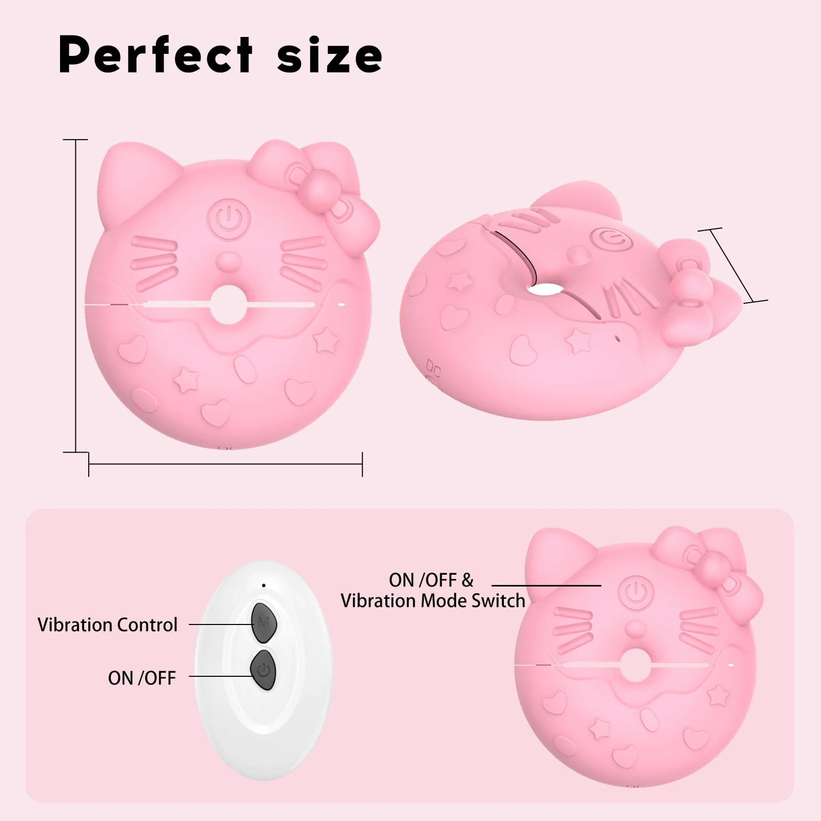 Kitty Cat Nipple Clamp Vibrators Breast Massager with Remote Control - Image 10