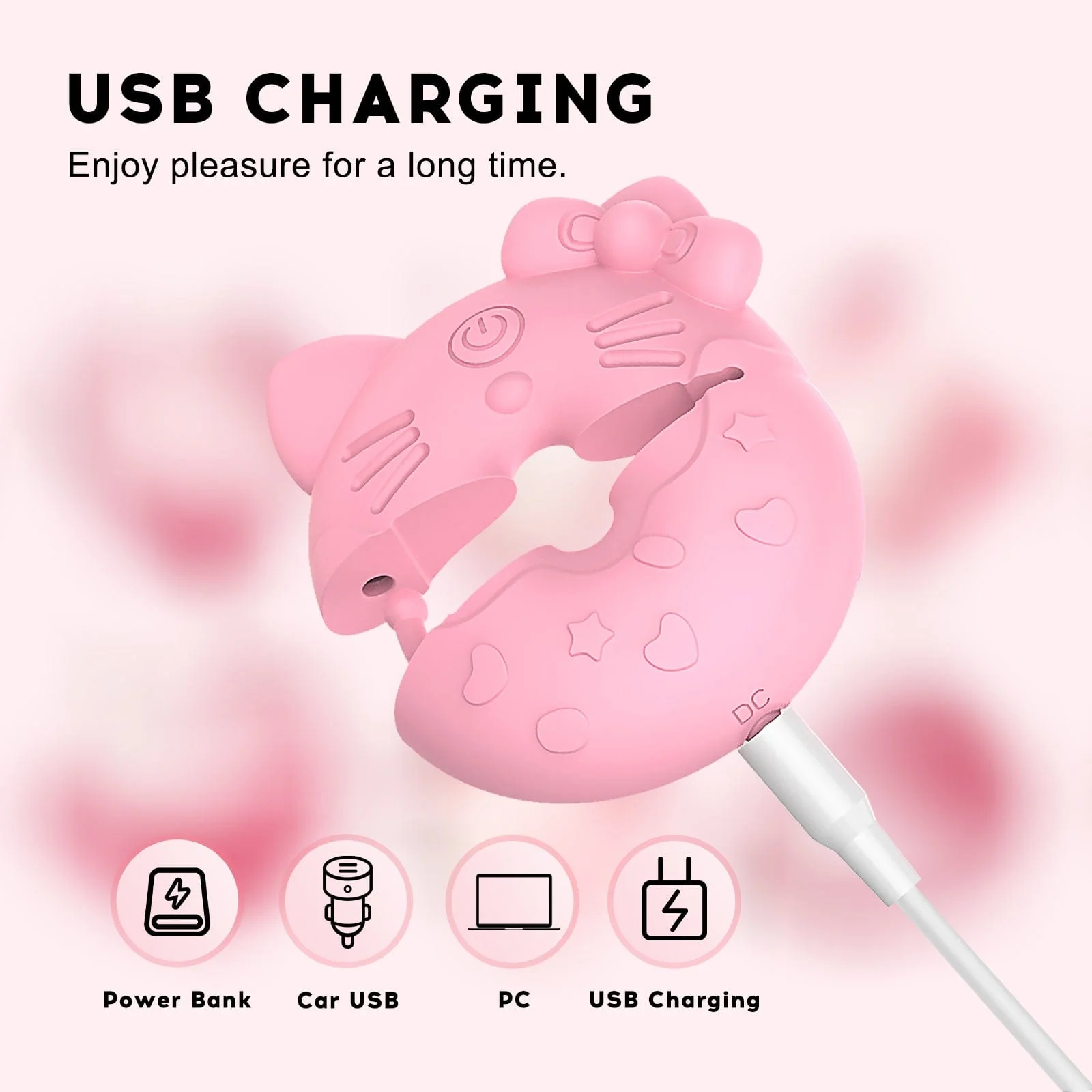 Kitty Cat Nipple Clamp Vibrators Breast Massager with Remote Control - Image 9