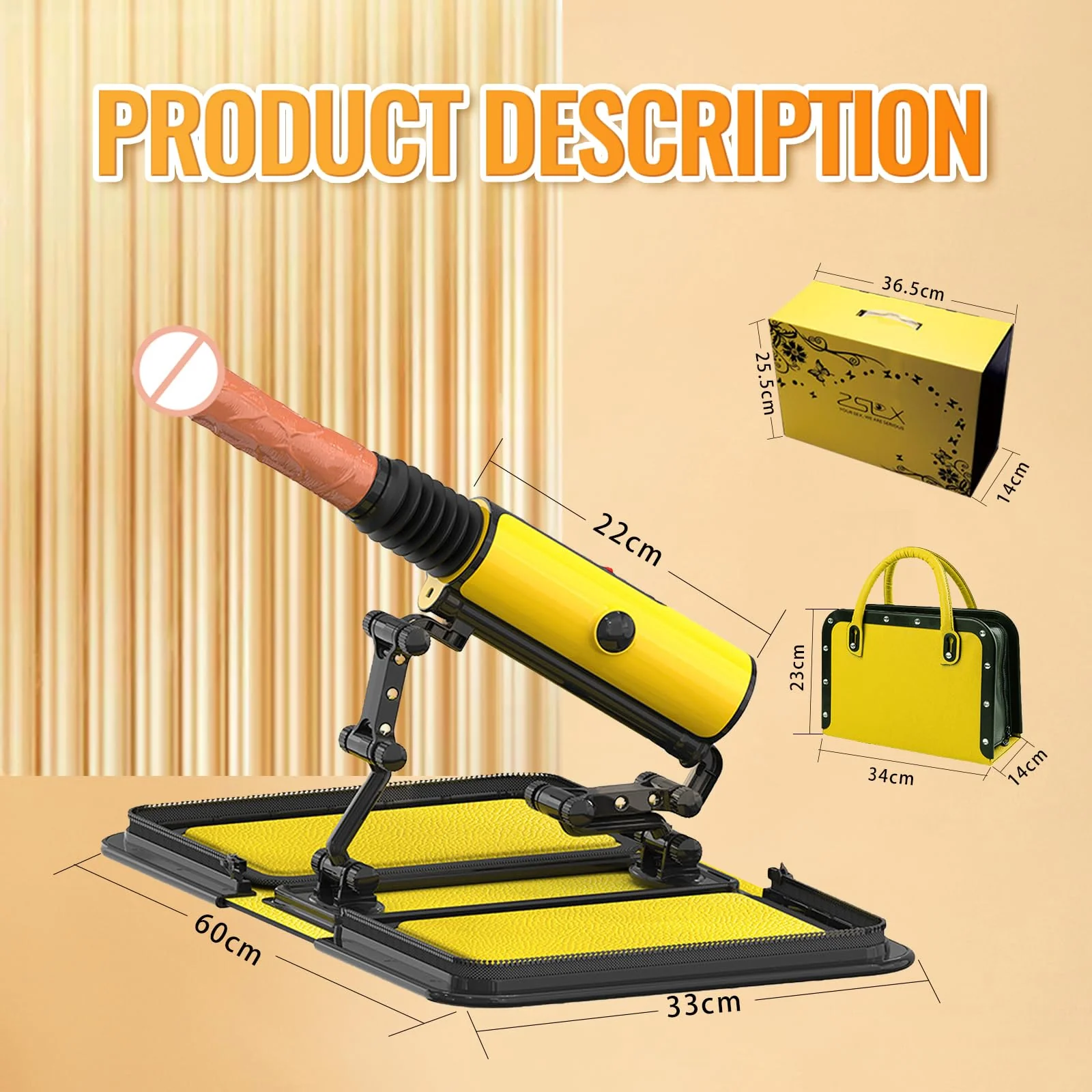 Leather Bag 1.0 Female Sex Machine Masturbation Pumping Gun With Dildos - Image 5