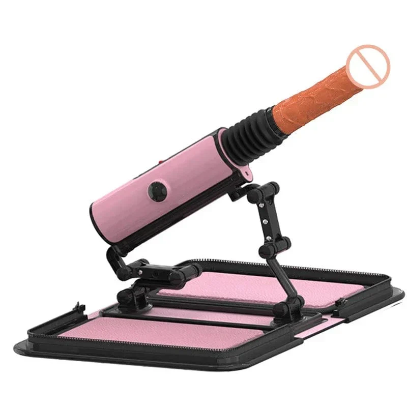 Leather Bag 1.0 Female Sex Machine Masturbation Pumping Gun With Dildos - Image 9