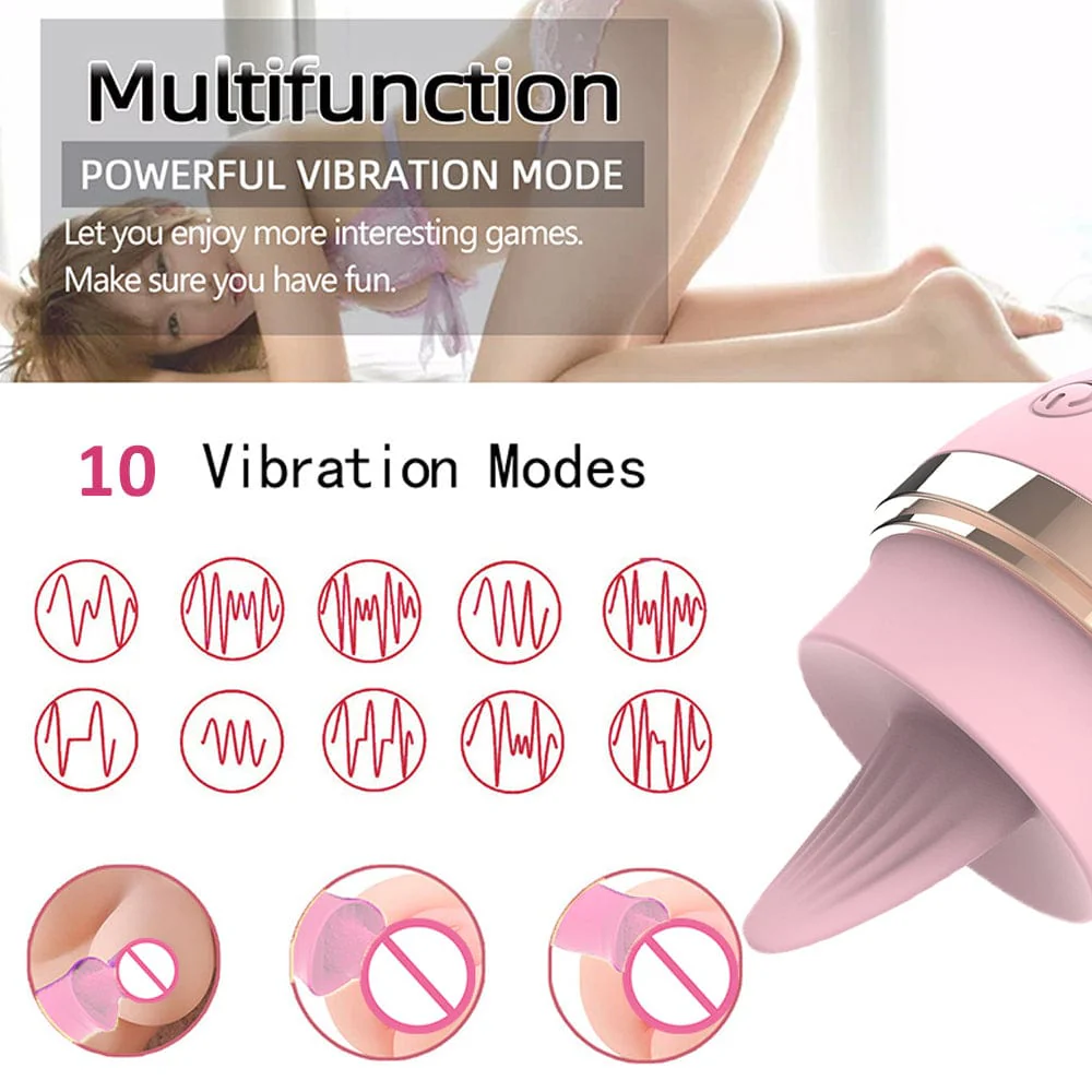 Licking Tongue 10 Modes Egg Vibration Medical Silicone - Image 3