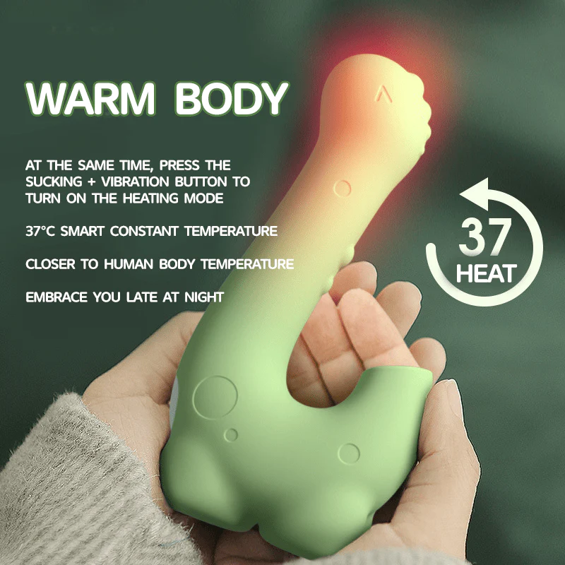 Little Dinosaur Sucking Heating Vibrator - Image 3