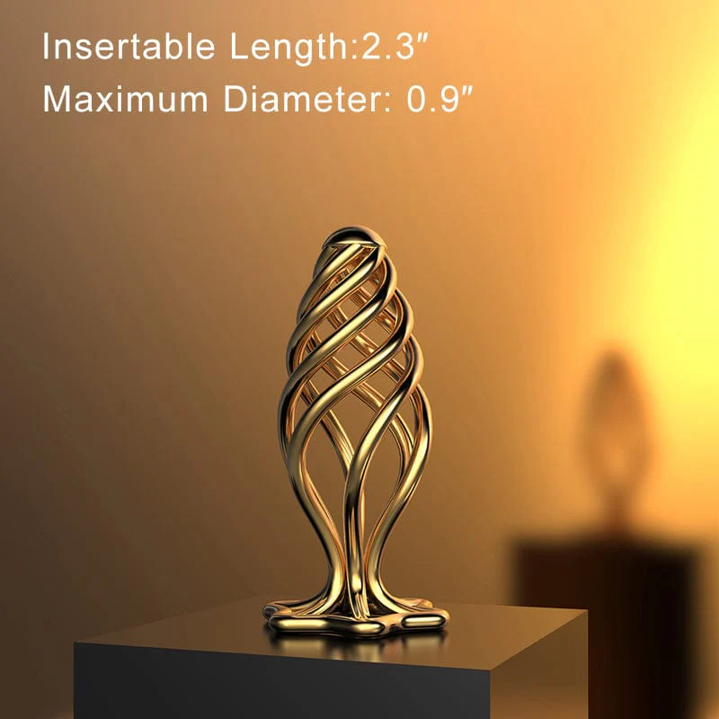 Gold Stainless Steel Hollow Anal Plug For Male And Female Anal Expansion - Image 4