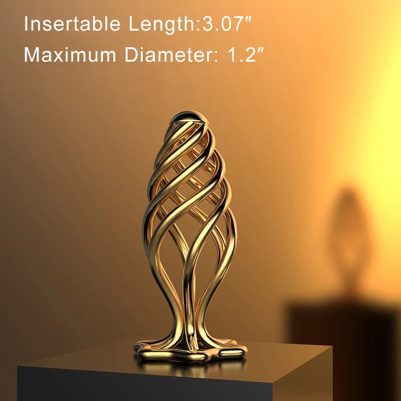 Gold Stainless Steel Hollow Anal Plug For Male And Female Anal Expansion - Image 5