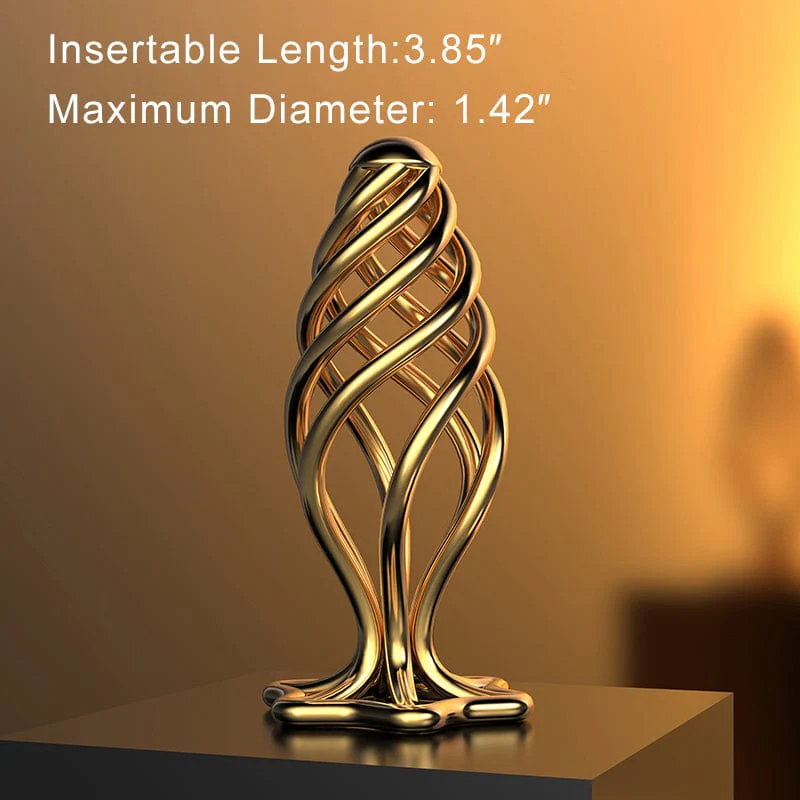 Gold Stainless Steel Hollow Anal Plug For Male And Female Anal Expansion - Image 6