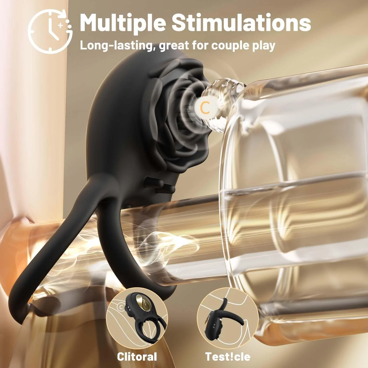 Rose Clitoral Stimulator Couples Sex Toys for Men Women Pleasure - Image 4