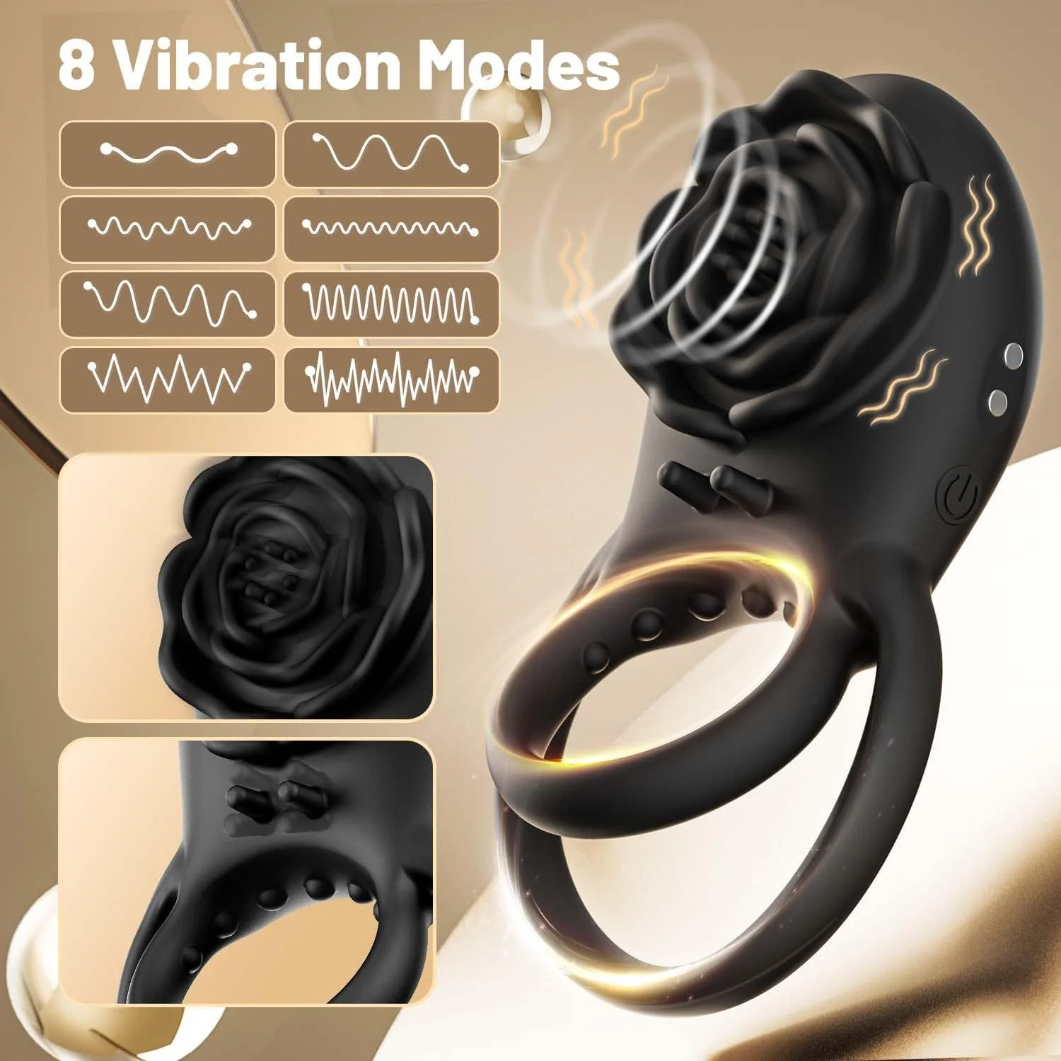 Rose Clitoral Stimulator Couples Sex Toys for Men Women Pleasure - Image 5