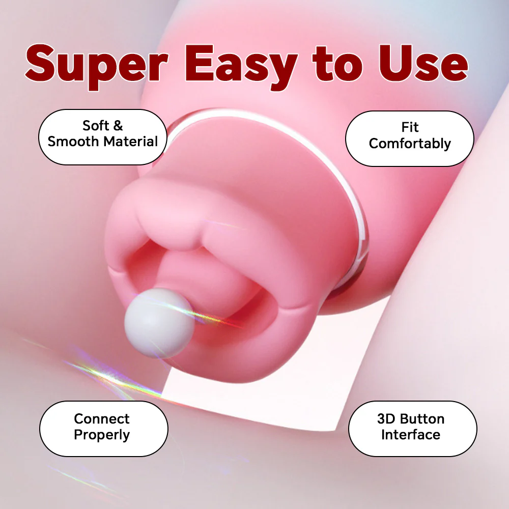 4 IN 1 Rose Sex Toy Adult Toys Licking Vibrater with 10 Mouth Kissing Vibrations - Image 6