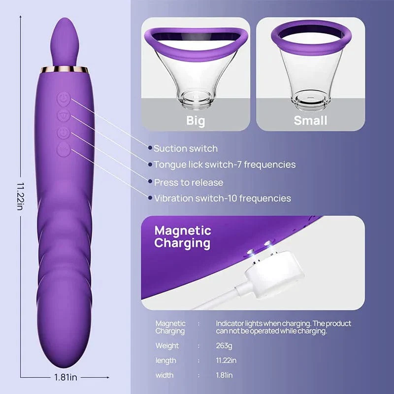 Sucking Licking Vibrating Tongue Oral Clitoral G spot Vibrator - Image 6