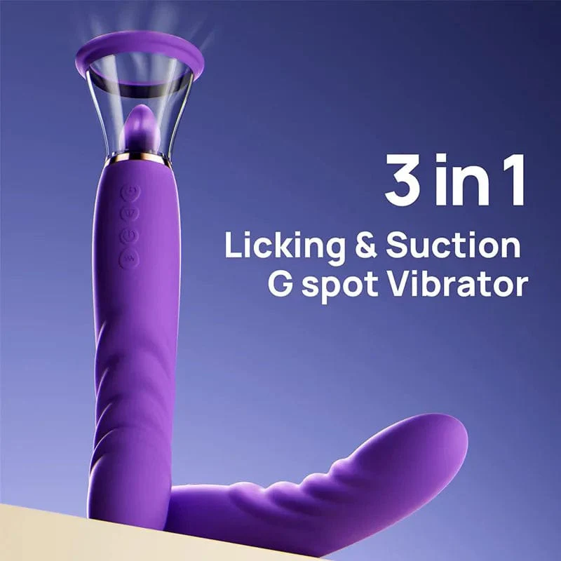 Sucking Licking Vibrating Tongue Oral Clitoral G spot Vibrator - Image 7