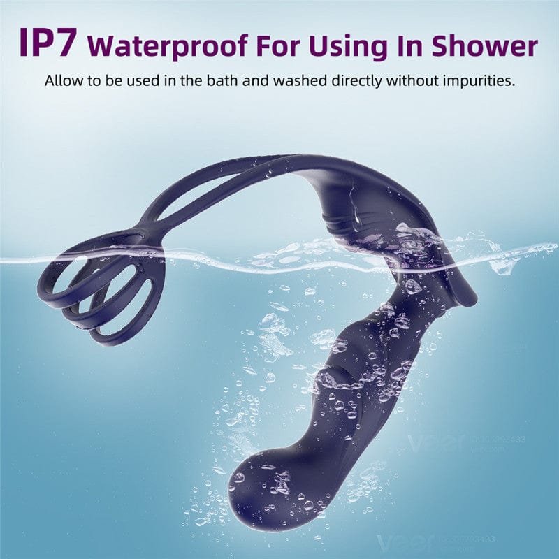 Wireless Remote Control Male Prostate Vibrating Massager Cock Ring - Image 3