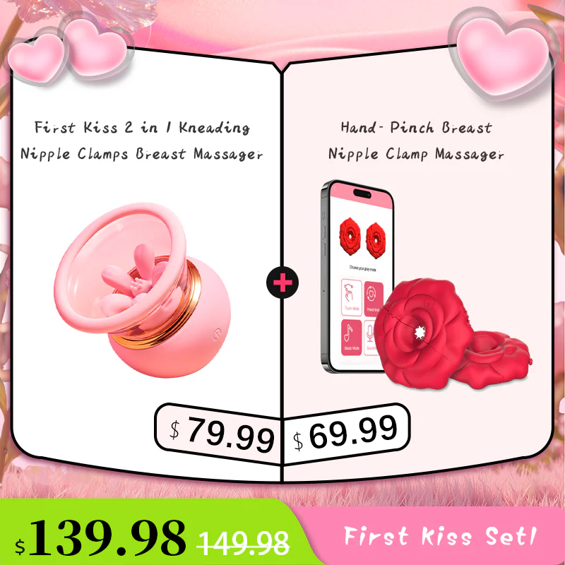 MizzZee Rose 9 Vibrations Nipple Clamps with Chain Necklace - Image 10