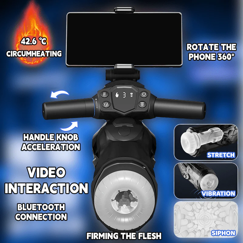 Motorcycle Male Maturbator With Telescopic Vibration Sucking Heating Function - Image 3