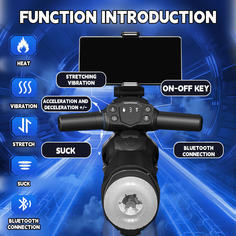 Motorcycle Male Maturbator With Telescopic Vibration Sucking Heating Function - Image 4
