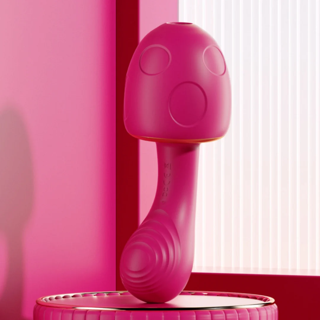 Mushroom - shaped Sonic Sucking Heating Clitoral G-spot Vibrator - Image 6