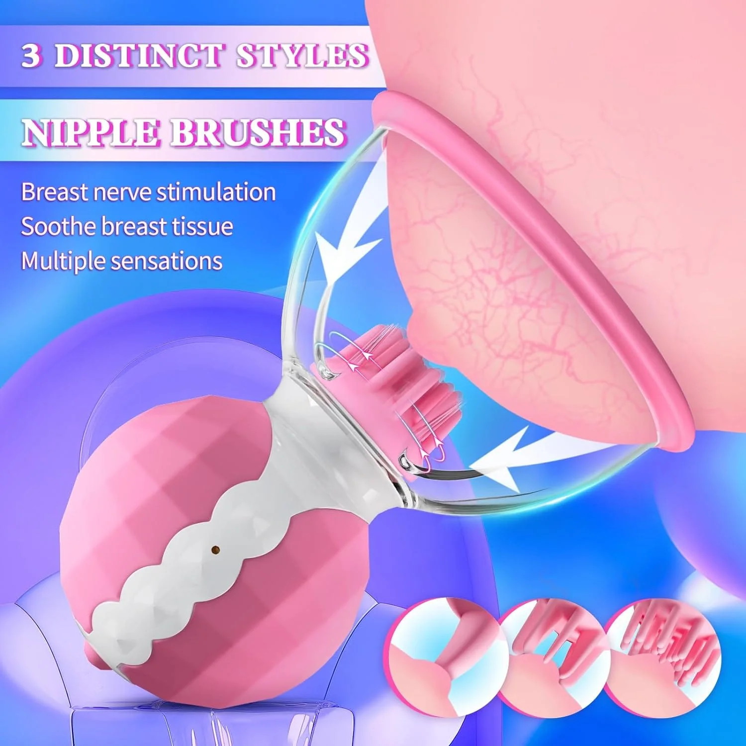 Nipple Rotation Vibrator Breast Suckers Massager for Women (A Pair) - Image 4