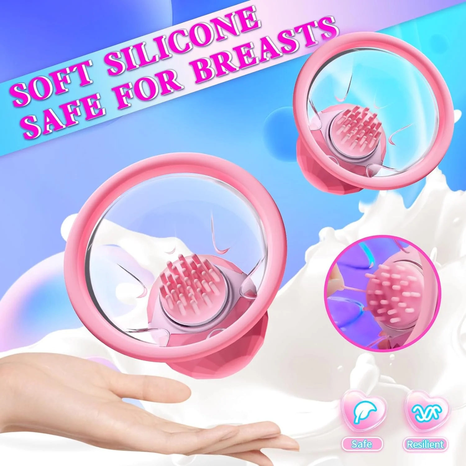 Nipple Rotation Vibrator Breast Suckers Massager for Women (A Pair) - Image 6