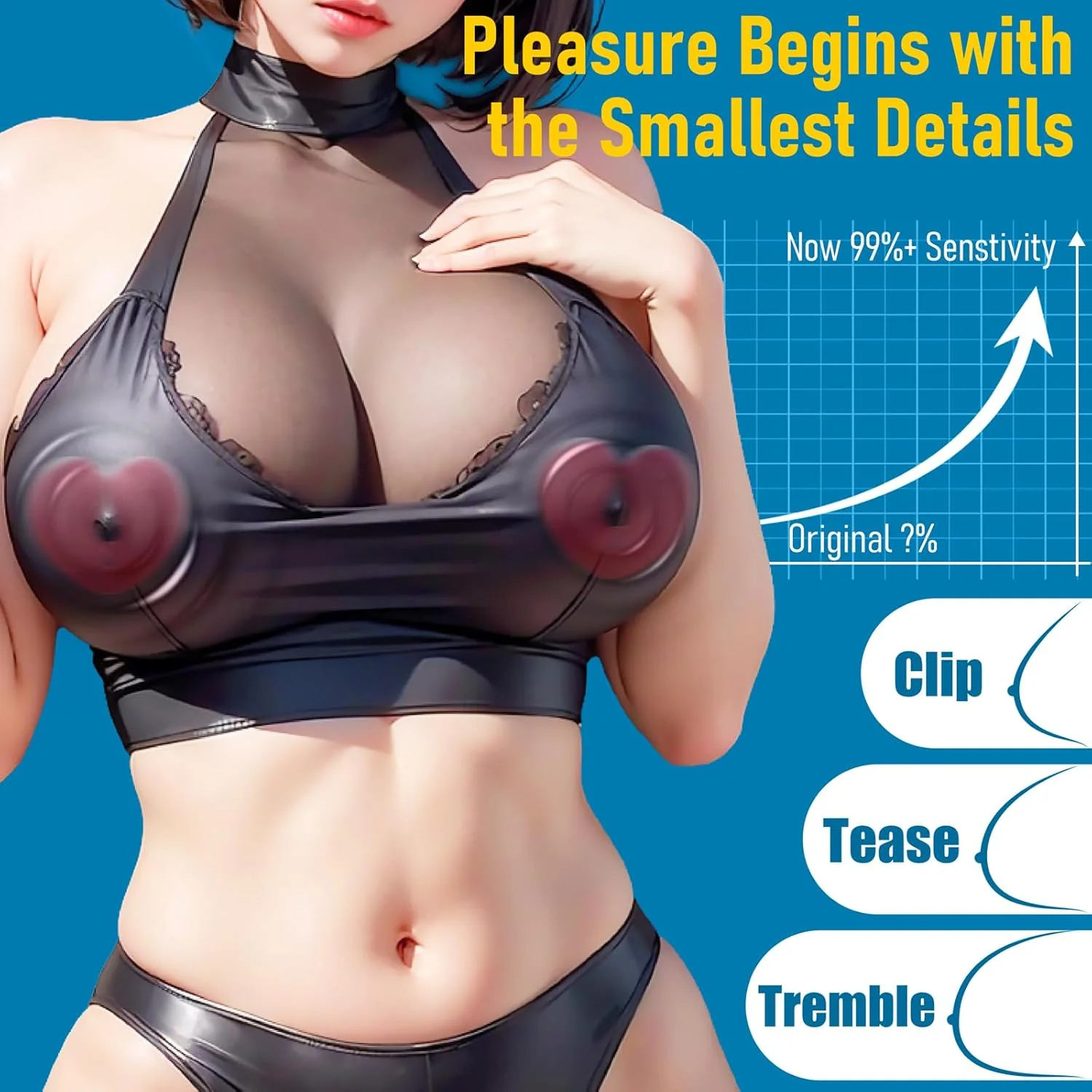 Heart-shaped Vibrating Nipple Clamps - Image 3