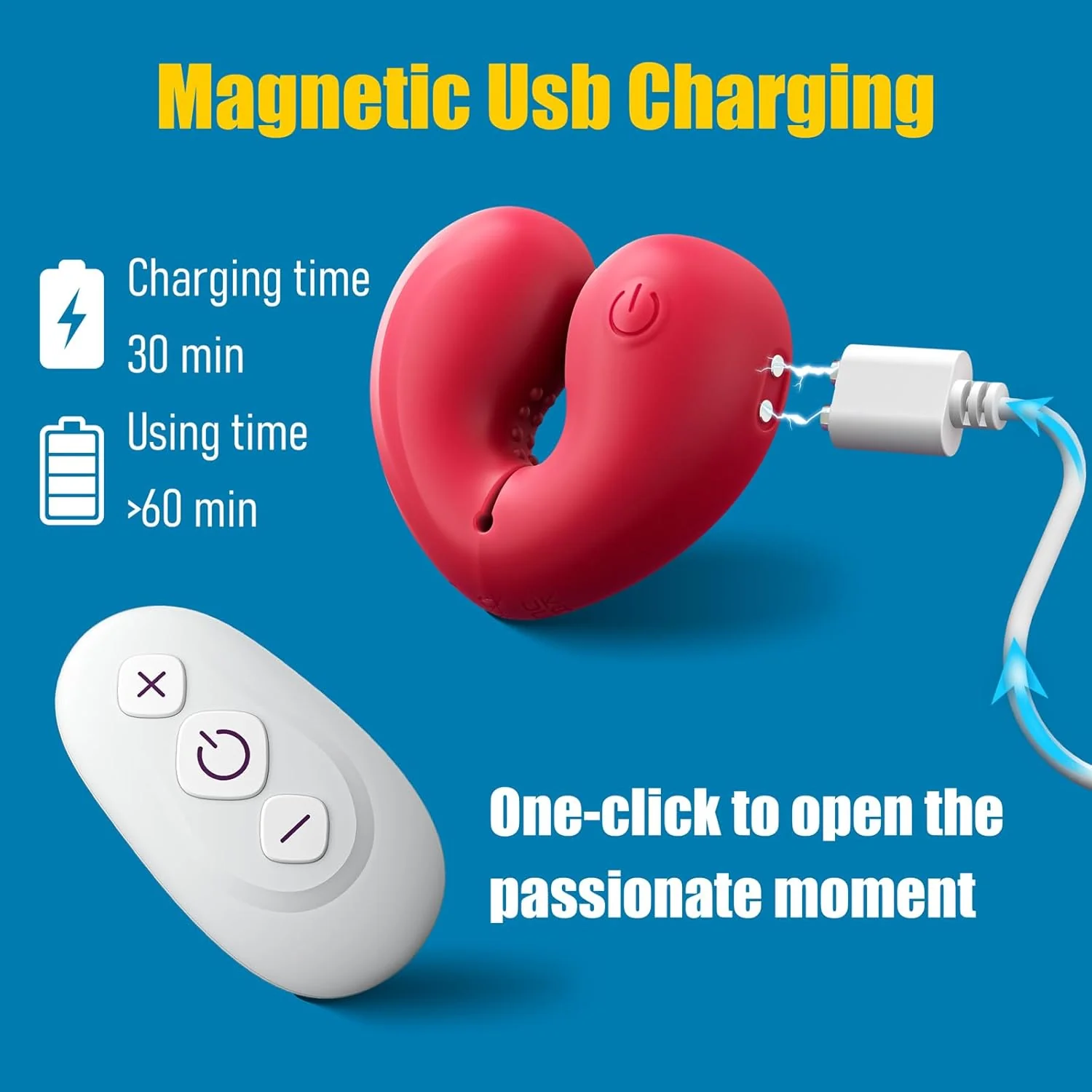 Heart-shaped Vibrating Nipple Clamps - Image 5