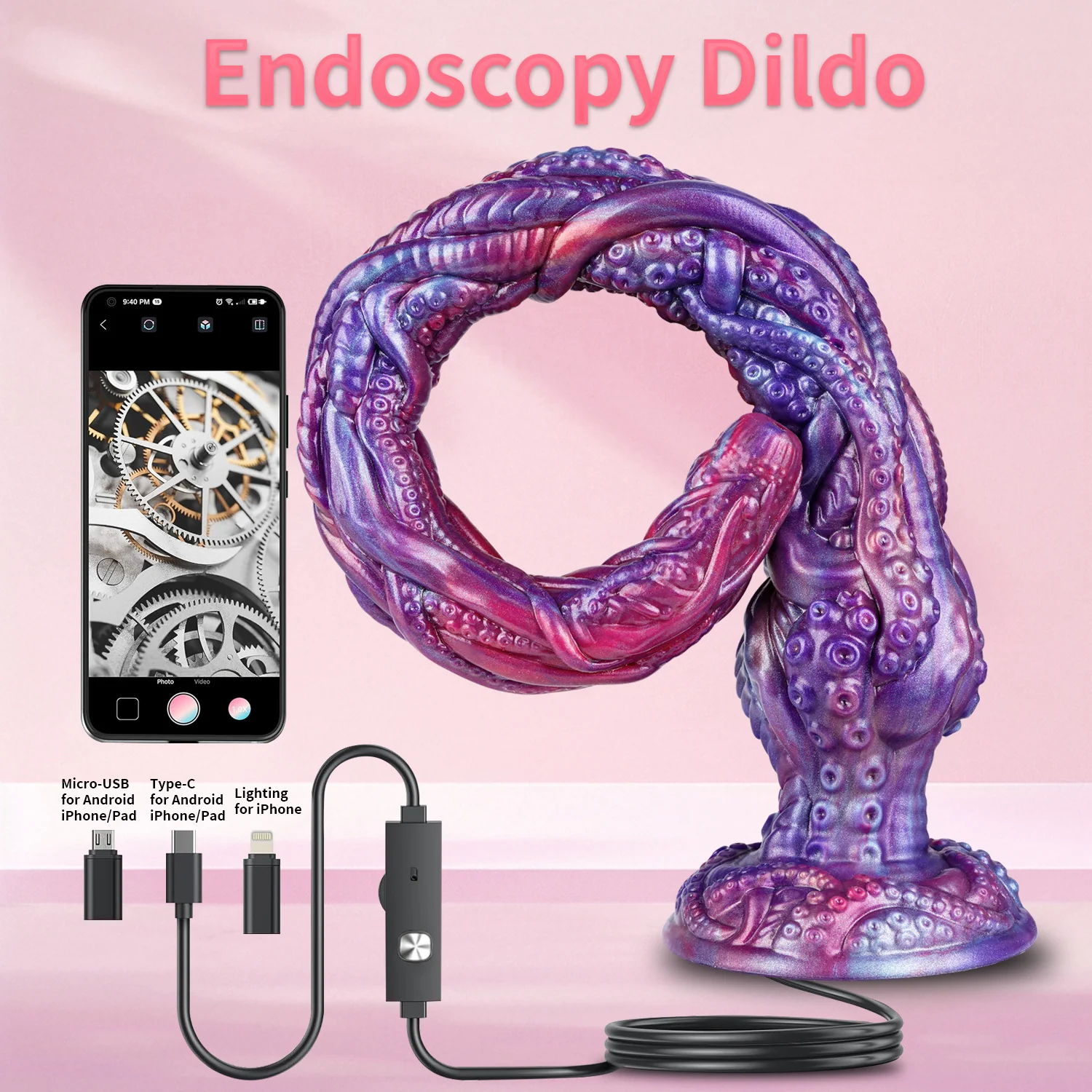 Octopus Smart Endoscopic / Squirting Monster Dildo Anal Plug - Image 4