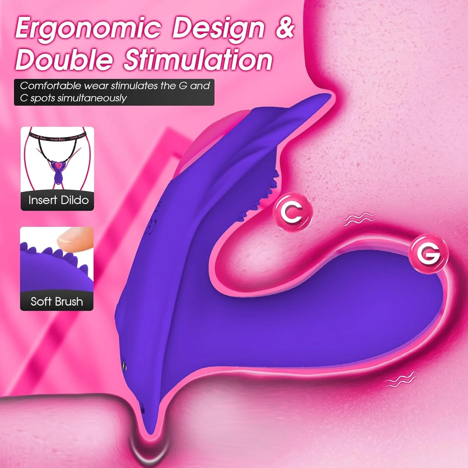 Panty Wearable Vibrator Insert Dildo Womens Sex Toys with 9 Vibrations - Image 5