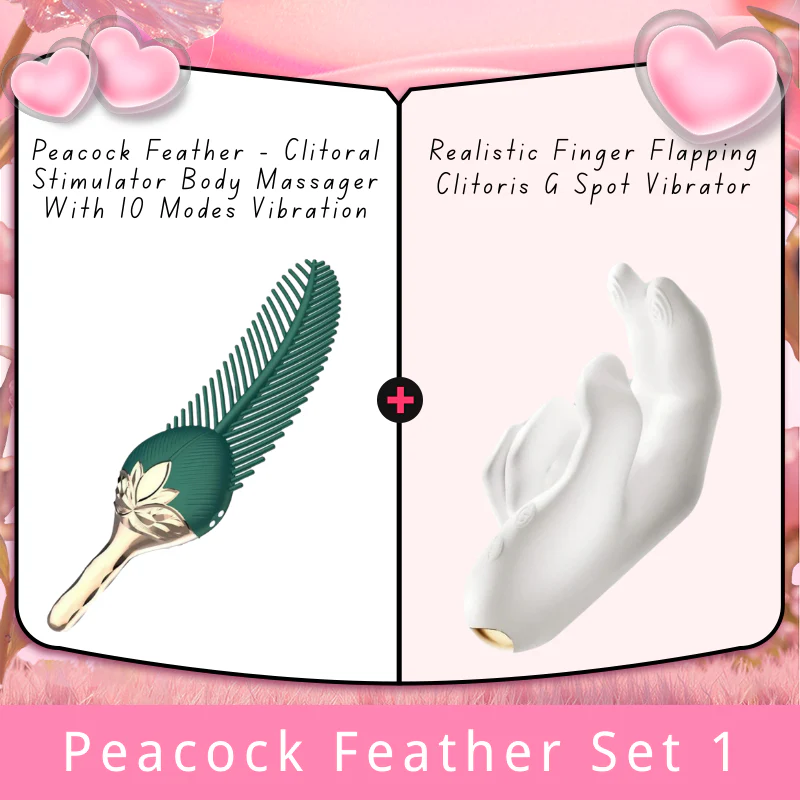 Peacock Feather - Clitoral Stimulator Body Massager Couple Sex Toy With 10 Modes Vibration - Image 8