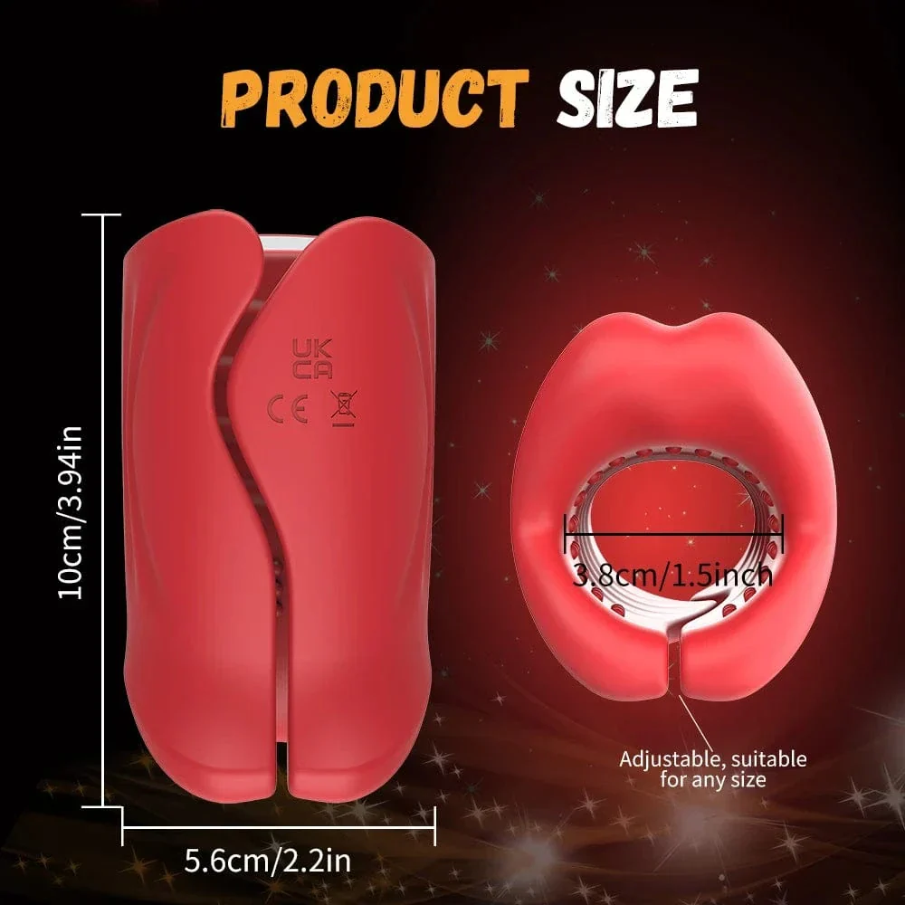Penis Vibrator 2 in 1 APP Controlled Male Masturbator 9 Modes Lips Wrapping Waterproof - Image 10